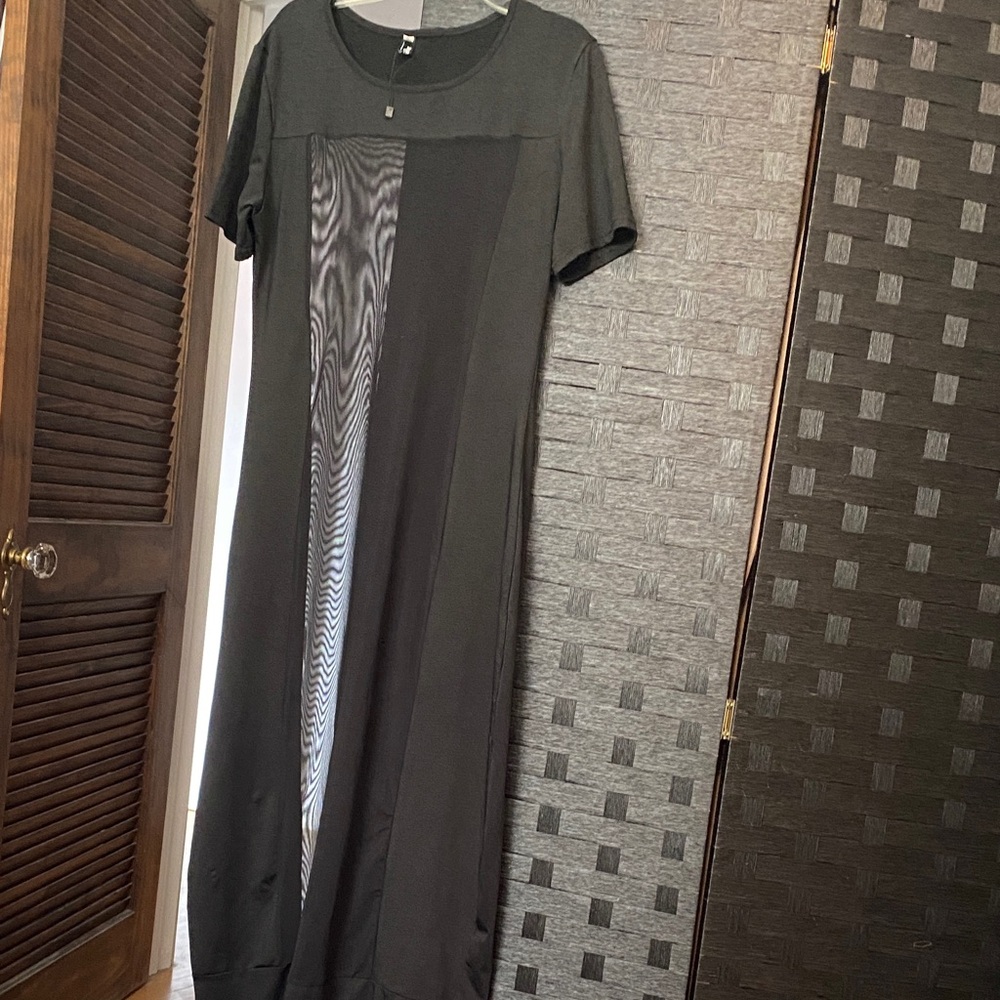 Elegant Black Sheer Maxi Dress